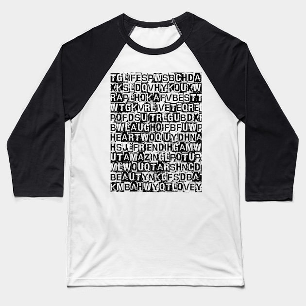 Word Search Baseball T-Shirt by Vitalitee